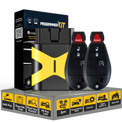 OBD Tool DIY Kit/Add 2 Keys and Keyless Entry Remote Replacement for Dodge with FCC: GQ4-53T for All Key Lost