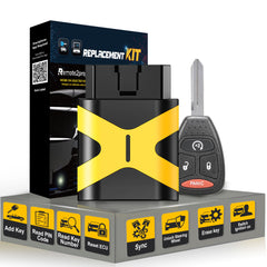 Car Key Fob Simple and Safe Self Programming Car Key Control and Uncut Car Key Fob Replacement for 2006-2009 Dodge RAM 1500 2500 3500 4000 with FCC: KOBDT04A/OHT692714AA