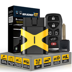 Car Key Fob Keyless Entry Remote with Self Programmable Ignition Key Replacement for 2004-2009 Nissan Quest with FCC: KBRASTU15