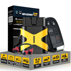 Dodge Car Key Programmer Tool/Bluetooth/12+8 Cable Adapter and Keyless Entry Remote Replacement for 2018+ Dodge Dart/Challenger/Chry-sler 300 with FCC: M3N-40821302