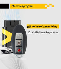 Simple and Safe Self Programming Car Key Control Simple Key Programmingl Replacement for 2019-2020 Nissan Kicks with FCC: KR5TXN3