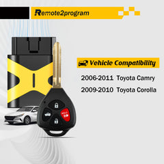 Car Key Programmer and Keyless Entry Remote Replacement for 2007-2010 Toyota Camry with FCC: HYQ12BBY