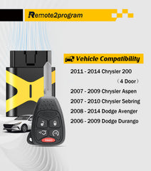 DIY Programming Car Key Keyless Entry Remote Replacement for Dodge/JEE-p/Chr-ysler with FCC: OHT692427AA