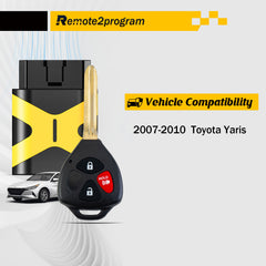 Car Key Programmer and Keyless Entry Remote 4D67Chip Replacement for 2007-2010 Toyota Yaris/for 2005-2010 Scion TC with FCC: MOZB41TG