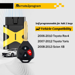 Car Key Programmer Kit for All Key Lost/Bluetooth and Car Key Fob Replacement Replacement for Toyota Rav4/Yaris/Scion XB with FCC: HYQ12BBY