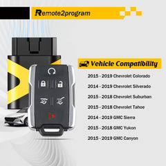 Simple Key DIY Programming Keyless Entry Remote Control Replacement for GMC and Chevy with FCC: M3N-32337100