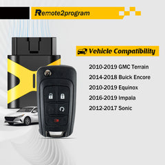 Self Programmable Car Key/Bluetooth/Paring with Smarthphone and Porgrammable Keyless Entry Replacement for GMC/Chevy with FCC: OHT01060512