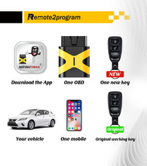 Car Key Fob and Self Porgrammable Keyless Entry Remote Replacement for 2010-2013 Kia Optima and 2012-2017 Hyundia Veloster with FCC: NYOSEKS-TF10ATX