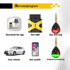 Car Key Programmer and Keyless Entry Remote Replacement for 2007-2010 Toyota Camry with FCC: HYQ12BBY