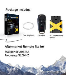 FILP Key Fob 315MHZ Replacement for 2015-2019 Ford F150/F250/F350 and 2016 - 2017 Explorer N5F-A08TAA Self Programmable Remote Control