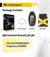 DIY Programming Smart Car Remote Control Replacement for 2009-2010 Nissan Cube with FCC: CWTWB1U825