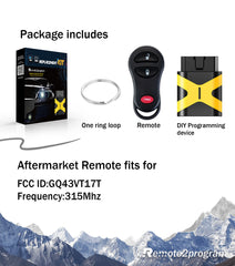 Keyless Entry Car Remote Control 315Mhz Replacement for 2001-2003 Dodge Caravan with FCC: GQ43VT17T