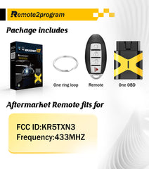 Key Programmer Tool and Simple Key Programmable Remote Control Replacement for 2018-2021 Nissan Kicks with FCC: KR5TXN3