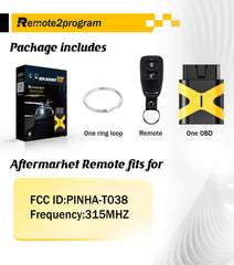 Self Programmable Car Key Fob and Keyless Entry Remote Replacement for 2007-2012 Hyundai Santa FE with FCC: PINHA-T038