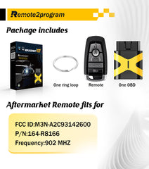 Smart Car Key DIY Porgramming Kit and Keyless Entry Remote Replacement 2018-2020 Ford F-150/2017-2019 Ford F-250/2017-2019 Ford F-350 with FCC: M3N-A2C93142600