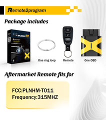 Self Programmable Car Key Fob and Keyless Entry Car Key Replacement for 2007-2009 Kia Sorento/2007-2011 Kia Rondo with FCC: PLNHM-T011