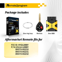 Car Key Programmer and Keyless Entry Remote Replacement for 2007-2010 Toyota Camry with FCC: HYQ12BBY