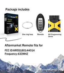 Smart Prox Self Programmable 47 Chip Car Key Replacement for 2013-16 Nissan Pathfinder/2013-2014 Murano with FCC: KR5S180144014