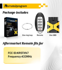 Smart Key DIY Programming and Programmable Keyless Entry Remote Replacement for 2019 Nissan Maxima with FCC: KR5TXN7