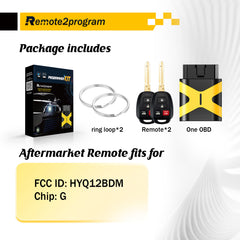 Car Key Programming Tool/Add 2 Keys and Uncut Car Key Replacement for 2012-2014 Toyota Camry with FCC: HYQ12BDM