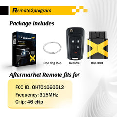 Self Programmable Car Key/Bluetooth/Paring with Smarthphone and Porgrammable Keyless Entry Replacement for GMC/Chevy with FCC: OHT01060512