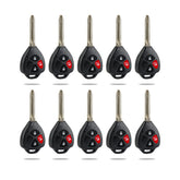 Car Key Fob 4D67 Chip Replacement for Toyota 2006-2010 RAV4 2008-2013 Scion XB 3 Button HYQ12BBY