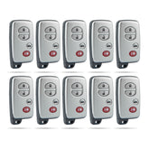 Smart Keyless Entry Remote Uncut 4 Buttons Key Fob Replacement for 2007-2010 Toyota Camry Avalon FCC ID: HYQ14AAB 0140