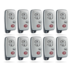 Smart Keyless Entry Remote Uncut 4 Buttons Key Fob Replacement for 2007-2010 Toyota Camry Avalon FCC ID: HYQ14AAB 0140