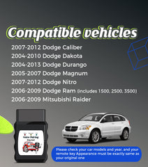 DIY Car Key Fob Voice Programming Kit Fit for 2006-2009 Dodge Ram 2007-2012 Dodge Caliber 2004-2010 Dodge Dakota 2004-2013 Dodge Durango 2005-2007 Dodge Magnum KOBDT04A