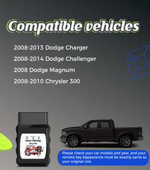 DIY Car Key Fobik Remote Control Voice Kit Replacement for 2008-2013 Dodge Charger Challenger 2008-2010 Chrysler 300 M3N5WY783X or IYZ-C01C