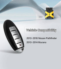 Smart Prox Self Programmable 47 Chip Car Key Replacement for 2013-16 Nissan Pathfinder/2013-2014 Murano with FCC: KR5S180144014