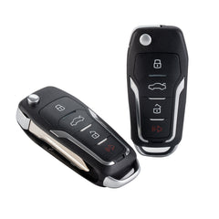 4 BTN Upgraded Flip Remote Key Fob Replacement for 2008 - 2014 Ford Escape Explorer, 2004 - 2006 LS, 2005 - 2007 Montego CWTWB1U345, CWTWB1U212, CWTWB1U331  KR-F4SG