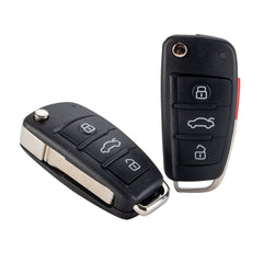 Uncut Blade Replacement for 2010-2014 A1 2011-2014 Q3 2006-2010 TT 2009-2010 R8 Flip Keyless Remote Key Fob 8X0837220D  KR-V4SD