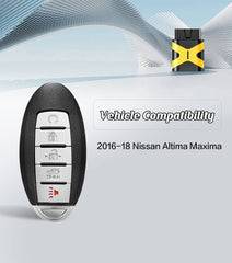 Smart Prox Remote Control Self Programmable Car Key Replacement for 2016-18 Nissan Altima/Maxima with FCC: KR5S180144014