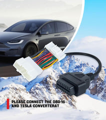 kit2 Scanner Diagnostic Tool Fit for 2019 2020 2021 Tesla Model 3/Y 26 Pin to 16 Pin Cable Adapter
