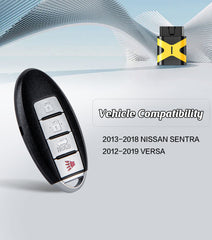 Smart Car Key Self Programmable Keyless Entry Remote Replacement for 2013-2018 Nissan Sentra /2012-2019 VNissan ERAS with FCC: CWTWB1U840