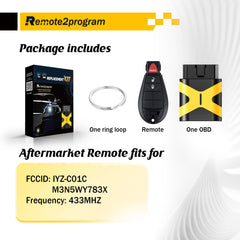 Easy to Use Self Programming Car Key Remote Keyless Entry with FCC: IYZ-C01C or M3N5WY783X