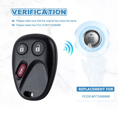 Car Key Fob Keyless Entry Remote Replacement for Envoy Trailblazer 3 BTN MYT3X6898B KR-C3RE