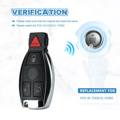 Keyless Entry Control Replacement for 2000+ Years Mercedes-Benz IYZ3312, IYZDC,NEC+BGA  KR-B4RA