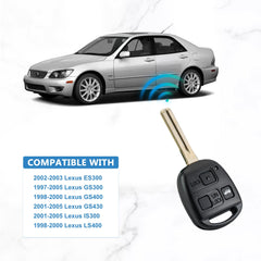 Keyless Entry Remote 4C chip Replacement for Lexus 02-03 ES300 97-05 GS300 98-00 GS400 3 Button,HYQ1512V