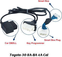 OBD2 Diagnostic Cable Adapter Program Via OBD -Without PIN Code Fit for Toyota 30 pin 8A-BA and 4A Models