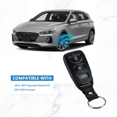 Keyless Entry Remote Control Car Key Fob for 2013, 2014, 2015, 2016, 2017 Hyundai Elantra GT 2011-2014 Accent Remote TQ8RKE-3F03