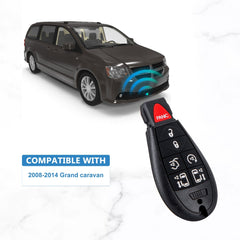 Keyless Entry Remote Control Car Key Fob Replacement for 2008-2014 Grand Caravan IYZ-C01C or M3N5WY783X  KR-D7RA
