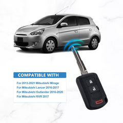 3 BTN Car Key Fob ID46 Chip 315MHZ Replacement for Mitsubishi Mirage Lancer Outlander OUCJ166N  KR-G3SD