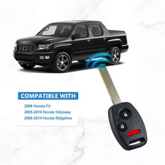 New 3 BTN Car Key Fob Replacement for Honda Keyless Entry Remote OUCG8D-380H-A  KR-H3SA