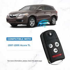 Replacement for 2007, 2008 TL FLIP 4 Button,Keyless Entry Remote OUCG8D-439H-A KR-A4SA