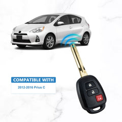 Replacement for Keyless Entry Remote Car Key Fob fit for Toyota 2012-2016 Prius C 3 Button G Chip HYQ12BDM KR-T3SB