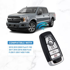 5 BTN Keyless Entry Car Smart Remote 902 MHZ Replacement for 2017-2020 Ford F-Series Truck M3N-A2C93142600, P/N: 164-R8166 KR-F5RF