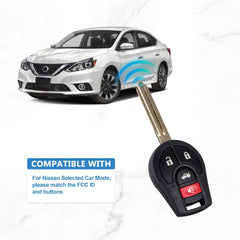 46 Chip Car Key Fob Replacement for Nissan Head 4 BTN Keyless Entry Remote Control CWTWB1U751  KR-N4SA