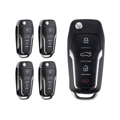 4 BTN Upgraded Flip Remote Key Fob Replacement for 2008 - 2014 Ford Escape Explorer, 2004 - 2006 LS, 2005 - 2007 Montego CWTWB1U345, CWTWB1U212, CWTWB1U331  KR-F4SG-05